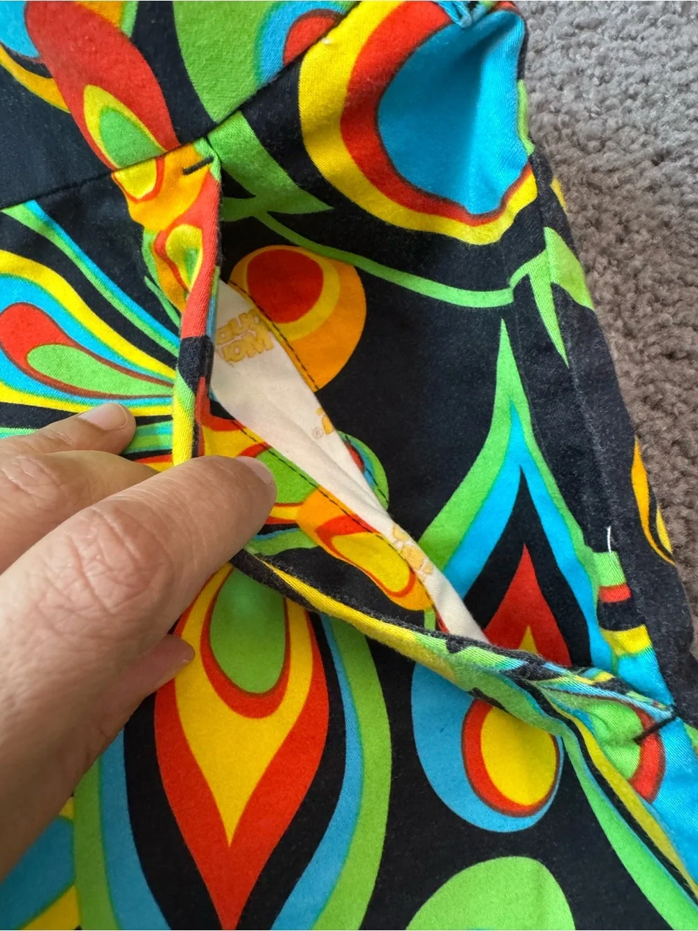 Loudmouth Black golf shorts with Neon Floral Pattern - Size 42